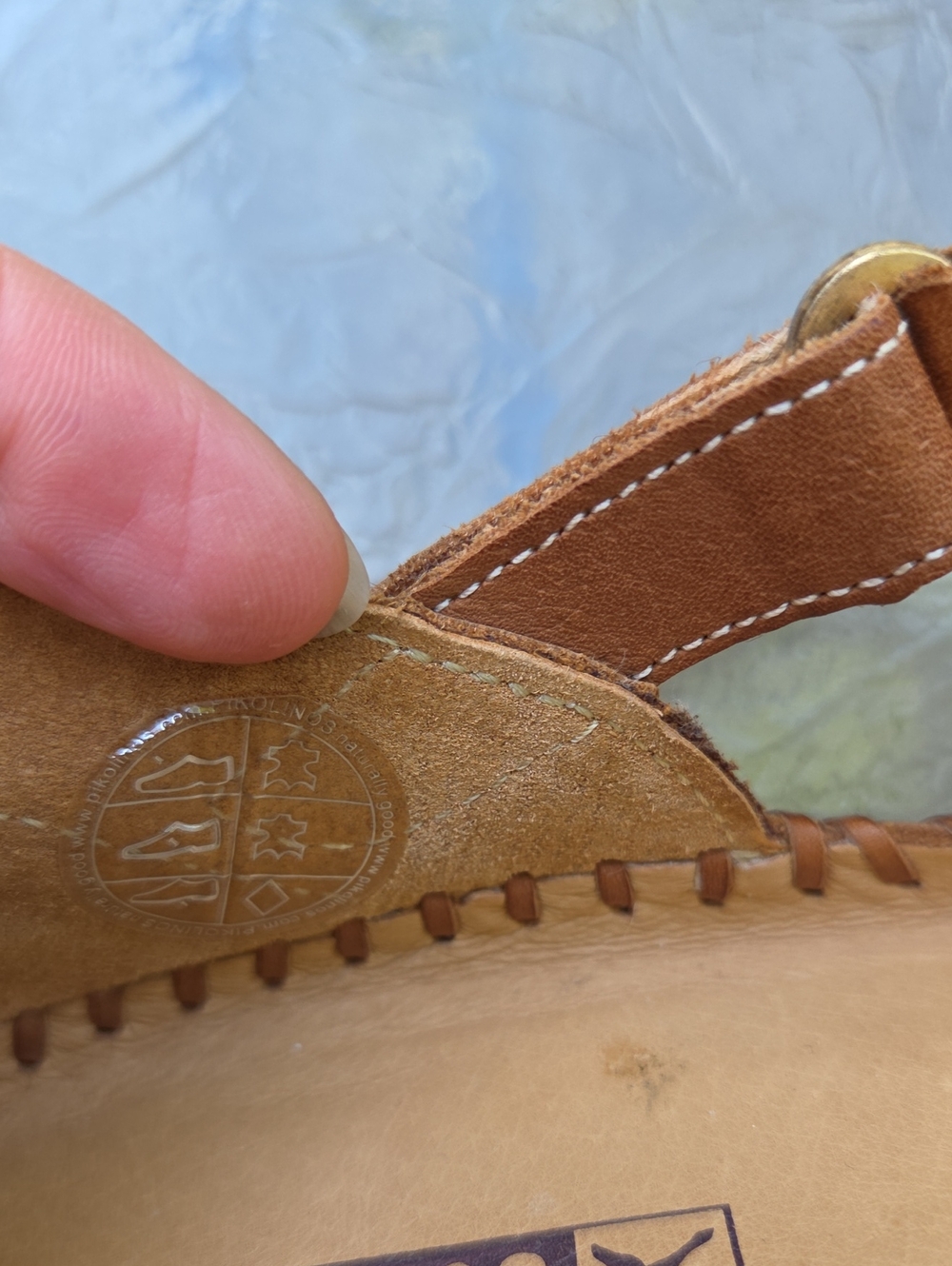 Pikolinos Brown Leather Cutout Mary Jane Comfort Flats | Handmade In Spain Sz.40 - Picture 9 of 14